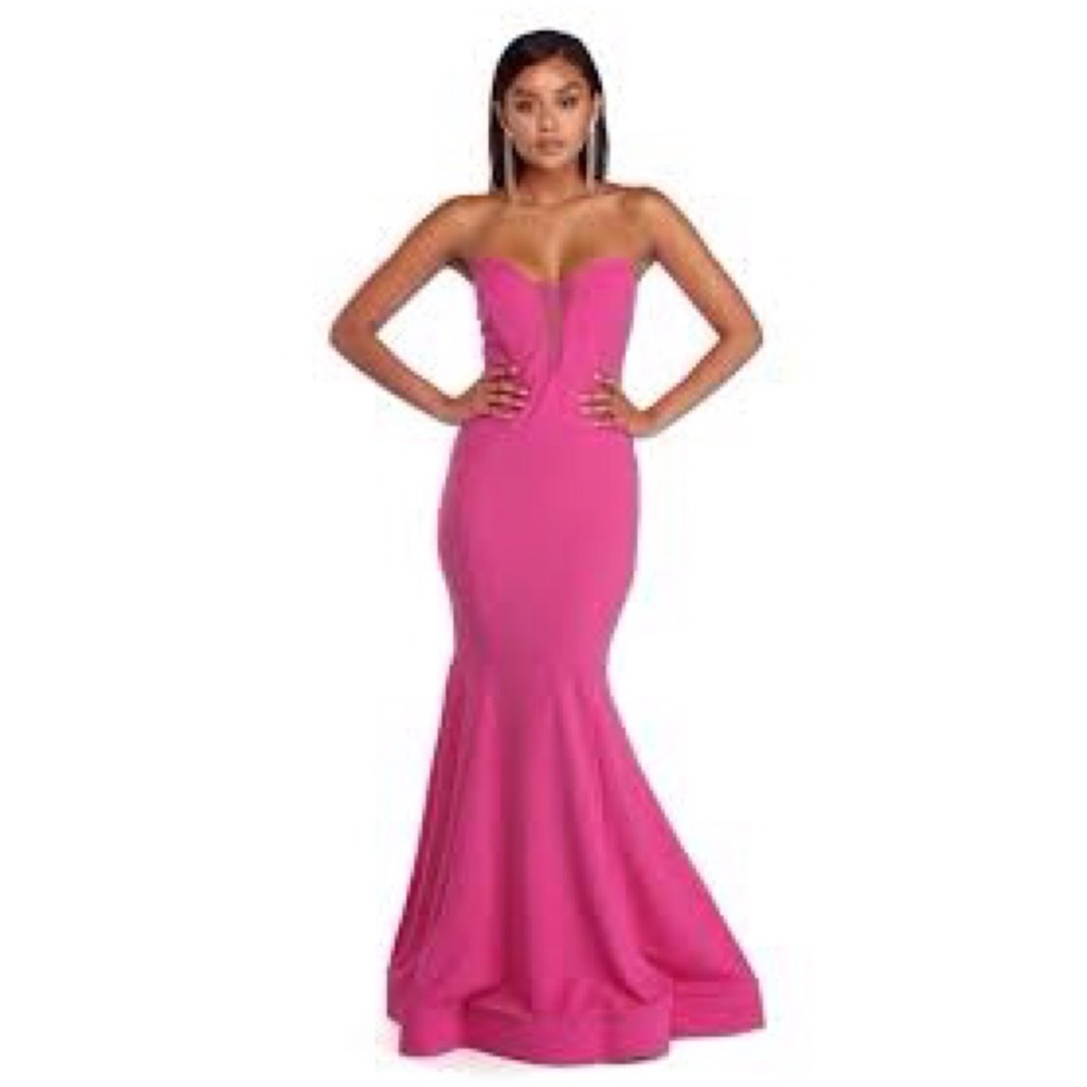 Fuchsia Strapless Gown